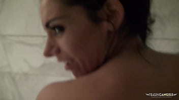 Preview 4 of Orgy Getting - Bella Reese plays with her pussy in the car to get her husbands cock hard