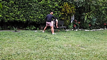 Preview 3 of Classical Son - Follando con esta rica madura en el jard&iacute_n