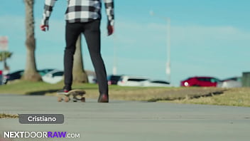 Preview 1 of Doo Girls - Sexy Sk8ter Hooksup wt Twink Stranger - Trevor Harris,  Cristiano - NextDoorRaw