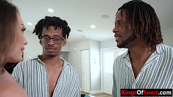 Preview 1 of Romance Share - Cheating wife fucks black step son behind husband&#039_s back