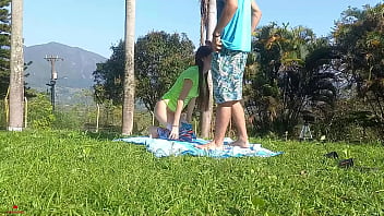 Preview 2 of Wtf Pass Beeg Com - Mi hermanastro me folla muy duro al aire libre cuando nuestros padres no est&aacute_n.