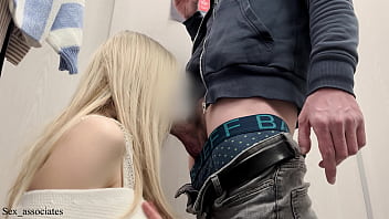Preview 2 of Tho Cutie - Public dick flash in front of the store assistant in Westfield London ended up with a blowjob in the changing room.
