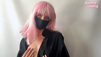 Preview 1 of Please Bang My Wife Xxx - Голубоглазая красотка с пирсингом раздевается и кончает от вибратора