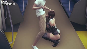 Preview 2 of Pakistani Bachi Pussy Sex - Hentai 3D uncensored (5) - Office girl get hard fucking on train