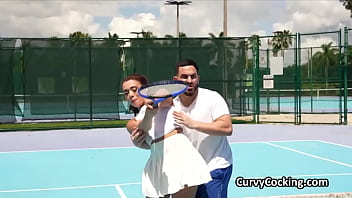 Preview 1 of New Gay Prono - Riding black oily booty after tennis practice