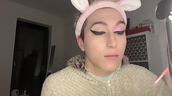 Preview 1 of Hijab Sucking Dic - Sissy boy feminization with hard step daddy suck and fuck