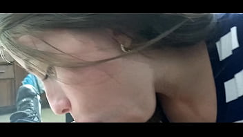 Preview 1 of Kidnapped Stripped Tied Outdoors - Mi Hermanastra Rubia les ense&ntilde_a como hacer un rico sexo oral y como se traga el semen (PART 2)