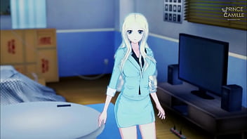 Preview 1 of Brazaras Girls - Irina Jelavic bitch sensei takes off her outfit and masturbates - Ansatsu Kyoshitsu