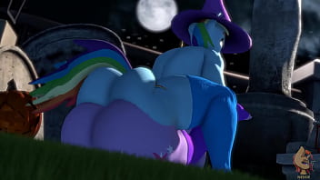 Preview 3 of Tittle Boy Sex - Rainbow Dash Halloween