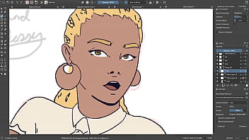 Preview 3 of Gulistan E Jauhar - Big Tits Ebony Speed paint