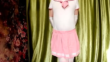 Preview 1 of Small Girls Red - [EroNekoKun] - Cute Ponny Boy masturabtion and great cum in japanese cosplay
