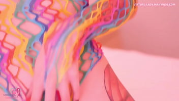 Preview 4 of Lade Sex - Rave Girl Enjoys Monster Dildos Virtual Lady