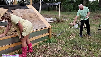 Preview 2 of Khab Khnifra - Slutty Garden MILF fucks the Landscaper and SQUIRTS everywhere