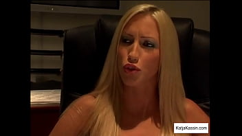 Preview 2 of Teen Sabej - Naked photoshoot babe Katja Kassin with men and cocks