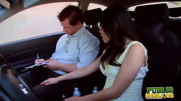 Preview 2 of Reyal Repe - PUBLIC HANDJOBS Cindy Starfall jerks her driver&#039_s ed instructor in the car!