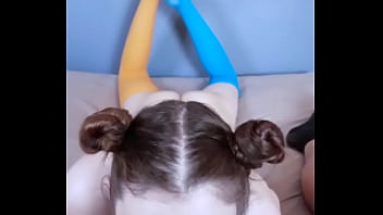 Preview 3 of Japanese Curvy Mother - POV Ball Sucking Deepthroat Blowjob by Beautiful Girl in Hair Buns &amp_ Hot Makeup Gets Facial &amp_ Throatpie