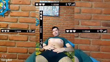 Preview 2 of Maya And Sexy Lorry - YouTuber mexicano se toca su verga grande y ancha y termina sac&aacute_ndose su deliciosa y caliente leche