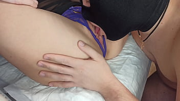 Preview 1 of Brother Caught Sister Phone - My best friend&#039_s boyfriend licks my pussy