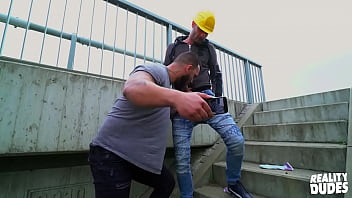 Preview 2 of Jayda Jusa - Jerome &amp_ Marty Take Their Time To Pleasure Each Other Next To A Public Road - Reality Dudes