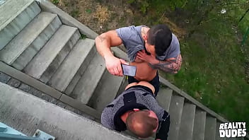 Preview 3 of Jayda Jusa - Jerome &amp_ Marty Take Their Time To Pleasure Each Other Next To A Public Road - Reality Dudes
