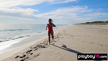 Preview 1 of Anjali Kara Squirting - Playboy18.com - Glamorous Belgian beauty Miluniel Louis stripping and posing in the desert