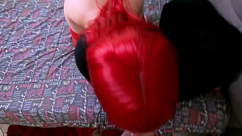 Preview 1 of Torbe Con Tetona - (1/3) Sexy Periroja Mamando la Polla De Su Novio antes De Meterla En Su Culo