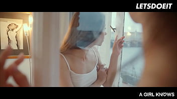 Preview 1 of Xxse Cm - Skinny Euro Chicks Adel Morel &amp_ Stefanie Moon Licking &amp_ Fingering Each Other To Reach Powerful Orgasms - A GIRL KNOWS