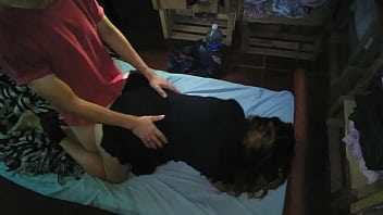 Preview 1 of Married Booba - Chico de remera roja coge a muchacha de vestido negro de perrito