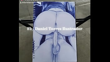 Preview 2 of Amarna Miller Owen Gray - Dibujo follando