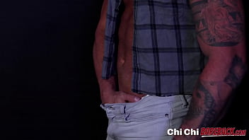 Preview 1 of Karoge Sex - Tattooed muscle dude receives cum on ass