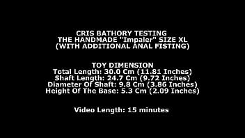 Preview 1 of Sunny Leone Hd Porn Pussy Show - Cris Bathory Testing The Handmade Impaler Size XL (With Additional Anal Fisting) TWT313