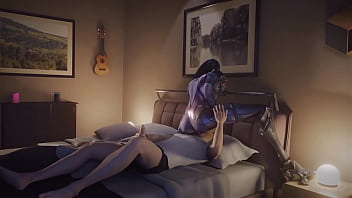 Preview 3 of Xxx Video Cochi - Widowmaker Enjoys The Dick in Her Holes