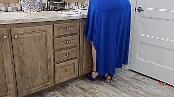 Preview 1 of Sasut Inden - Big Ass Woman In Bathroom With Panty Down,  Was Very Surprised When Stranger Accidentally Walked In