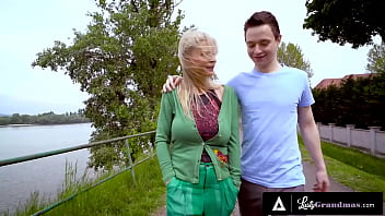 Preview 1 of Lady Loves - LUSTYGRANDMAS - Sexy Horny Grandma Gets Wild Sex With Big Dick Until He Cums On Her Big Tits