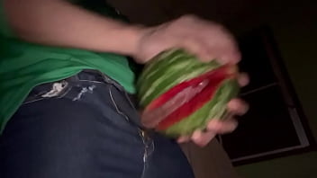 Preview 2 of Water Swift - Watermelon is sex toy. ชักว่าวกับแตงโมครับ