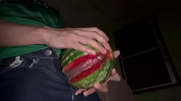 Preview 4 of Water Swift - Watermelon is sex toy. ชักว่าวกับแตงโมครับ