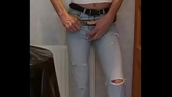Preview 1 of Julia Anna And Lisa Ann - pissing in destroyed jeans