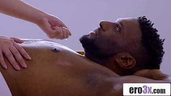Preview 1 of Indian Filmi Heroine Xxx - All-Natural Busty Masseuse Passionately Caresses Black Stud&#039_s Cock