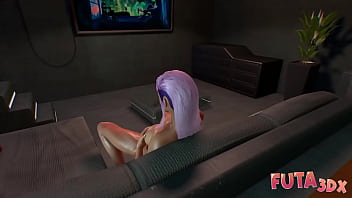 Preview 1 of Dayana Webcam - Futa3dX - Deliciously Glittered Up Futa Babe Gets Fucked By HORNY CREATURE