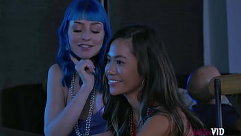 Preview 2 of Romentic Mms - Family Pies S17-E2 Jewelz Blu,  Vina Sky Her New Years Eve With Step Family