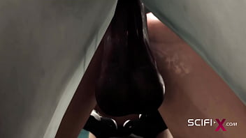 Preview 4 of Katrina Hot Sex Video - A sexy young hottie gets fucked by stormtrooper in the spaceships
