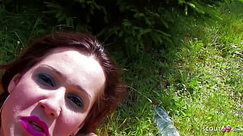 Preview 1 of Nyomi Banxxx Takes Pipe - Rough Outdoor Anal Sex for Girl by Stranger at sunbathing