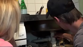 Preview 1 of Japanese School Girls Scat - Gorgeous busty petite blonde fucked hard by a technician finished with a footjob