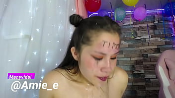 Preview 3 of 14 Sal Xxx - SLUT Sloppy deepthroat with a lot of saliva on face