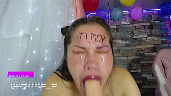 Preview 1 of 14 Sal Xxx - SLUT Sloppy deepthroat with a lot of saliva on face