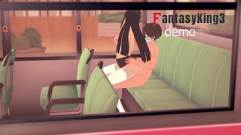 Preview 4 of Creampie Kylie Quinn Creampie - Hinata on the bus uniform | Naruto | Promo (full video on RED)