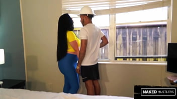 Preview 2 of Sexe Vedo Open - Pawg Cheating Whore wife fucks 2 big dick contractors while her husband is at work