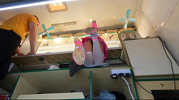 Preview 1 of Odia Hot Sex Vidios - Sexy Alice dancing at work upskirt flashing