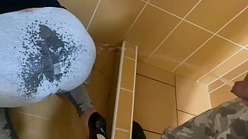 Preview 1 of Japanese Webm - Guy Pee on My Ass in Leggings a lot and I to Wetting my Pants