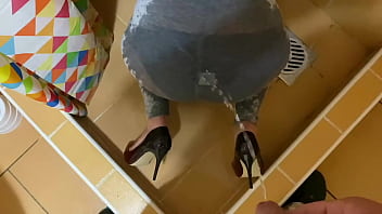 Preview 4 of Japanese Webm - Guy Pee on My Ass in Leggings a lot and I to Wetting my Pants